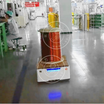 无反光板激光AGV小车在生产制造业的应用视频